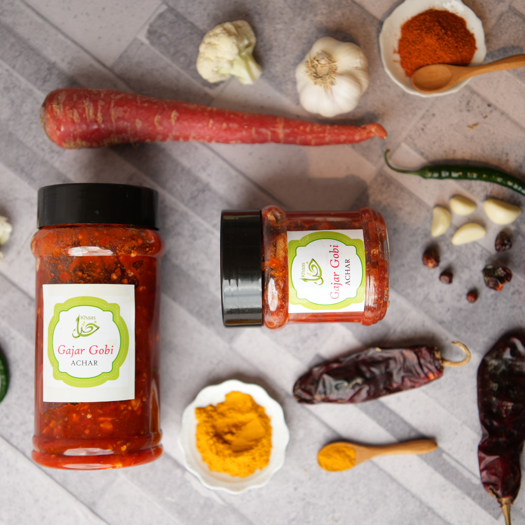 Gajar Gobi Achar – Traditional Gajar Gobi Pickle in jar 500g & 1kg