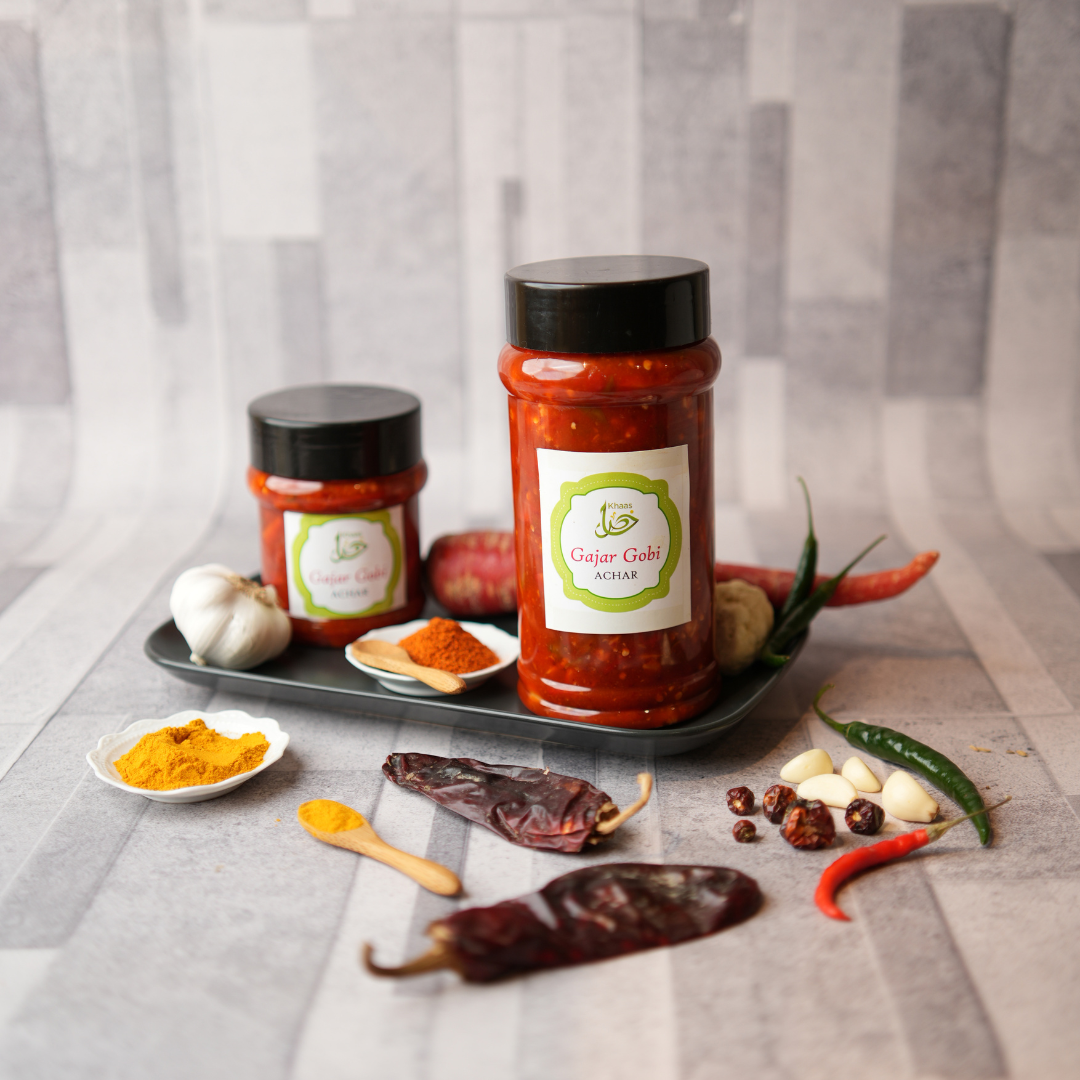 Gajar Gobi Achar – Traditional Gajar Gobi Pickle in jar 500g & 1kg