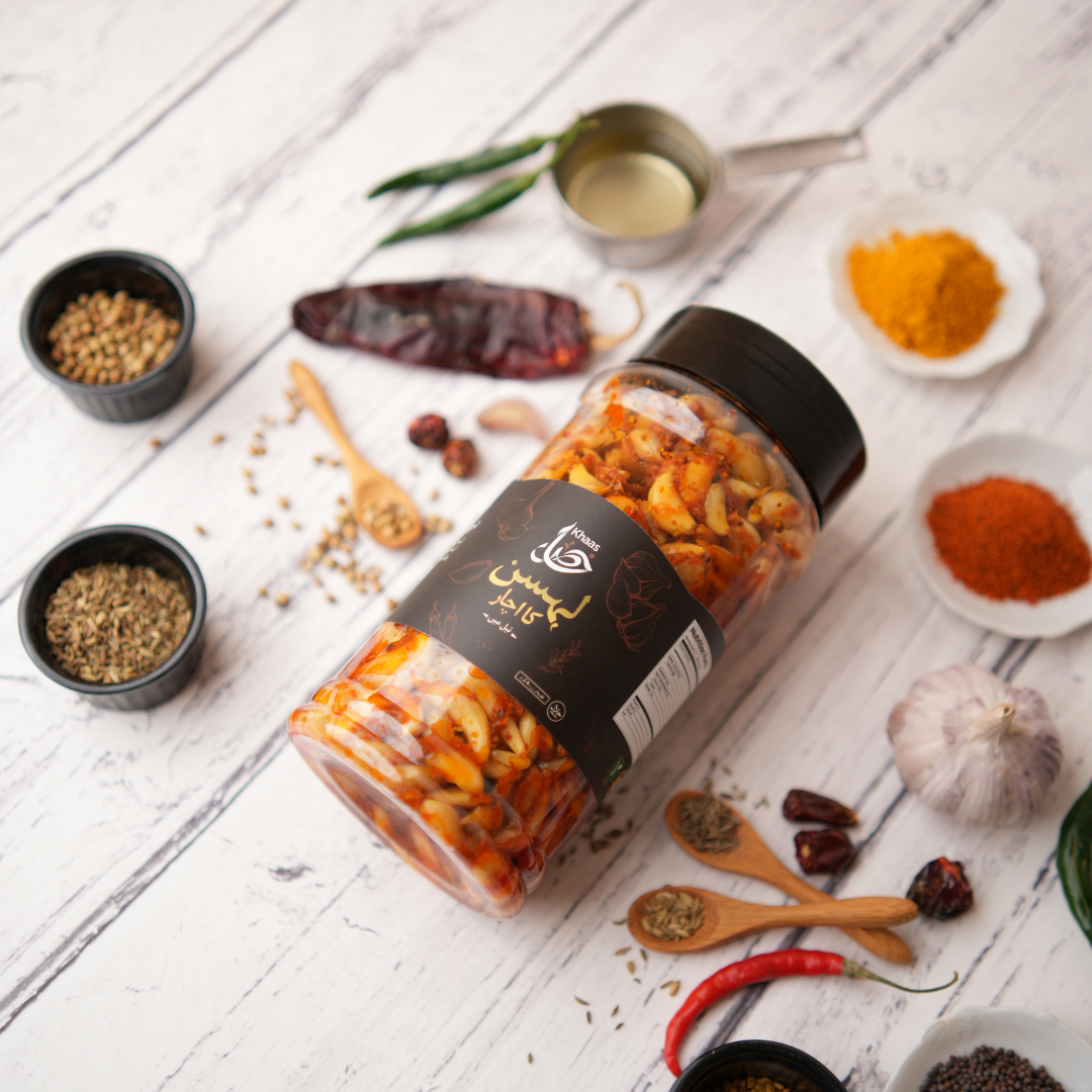Garlic Achar – Traditional Garlic Pickle in jar 1 kg