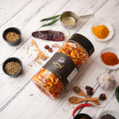 Garlic Achar – Traditional Garlic Pickle in jar 1 kg