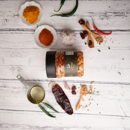 Garlic Achar – Traditional Garlic Pickle in jar 500g